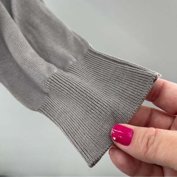 Baracuta Silk Blend Gray Mock Neck Sweater Size Large - Picture 7 of 9